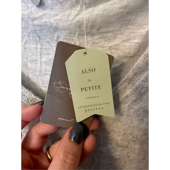 Anthropologie KNITTED & KNOTTED Alessia Alpaca Blend Layered Sweater V-Neck XS - Picture 7 of 8